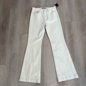 NWT Joes Jeans Size 30 Cream High Rise Flare ECRU Cotton Stretch Minimalist